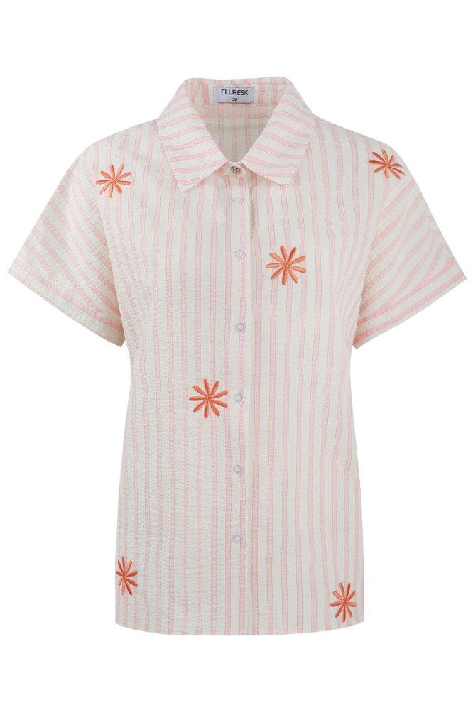 GWENDOLYN BLOUSE 25ZFQF05 014232 SAND/PIGGY PINK